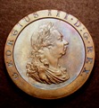 London Coins : A131 : Lot 1597 : Penny 1797 Copper Proof Peck 1123 KP17 11 Leaves in wreath Near FDC and with a superb blue tone,...
