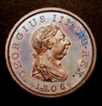London Coins : A131 : Lot 1599 : Penny 1806 Copper Proof  Peck 1324 KP30 Near FDC and superb, retaining some lustre and with much...
