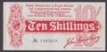 London Coins : A132 : Lot 134 : Treasury 10 shillings Bradbury T9 issued 1914 serial A/4 405058, Pick346, VF 