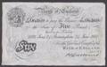 London Coins : A132 : Lot 148 : Five pounds Catterns white B228 dated 24 June 1932 serial T/115 06369, scarce BIRMINGHAM branch ...