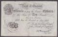 London Coins : A132 : Lot 170 : Ten pounds Peppiatt white WW2 German Operation Bernhard forgery dated 10 June 1937, serial 168/V...
