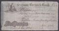 London Coins : A132 : Lot 177 : Berwick Bank &pound;5 dated 1803 No.E1141 for Surtees, Burdon, Brandling & Embleton,...