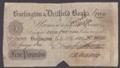 London Coins : A132 : Lot 181 : Burlington & Driffield Bank &pound;5 dated 1831, No.385A for Harding, Smith & Faber....