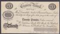 London Coins : A132 : Lot 197 : Craven Bank &pound;20 proof sight bill on thin paper, pencilled date of 1868 at bottom, SETT...