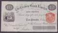 London Coins : A132 : Lot 202 : Craven Bank Limited &pound;10 dated 188x, LONG PRESTON branch, an unissued seven day sight b...
