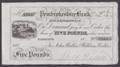 London Coins : A132 : Lot 254 : Pembrokeshire Bank Haverfordwest &pound;5 part-issued, Narberth branch for John Walters & Wi...