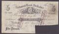 London Coins : A132 : Lot 276 : Richmond Bank, Yorkshire &pound;5 dated 1892, No.19226 for Priestman & Roper, (Out.1...