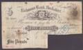 London Coins : A132 : Lot 277 : Richmond Bank, Yorkshire &pound;5 dated 1892, No.19485 for Priestman & Roper, (Out.1...