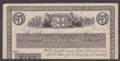 London Coins : A132 : Lot 354 : York & East Riding Bank &pound;5, 3/4 part-proof for Beckett & Co., (1879-1921),...