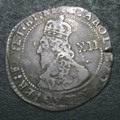 London Coins : A132 : Lot 640 : Shilling Charles I Oxford 1644 reads 1044 Fine Oxford Bust mintmark Plume lozenges in field S.2975 F...