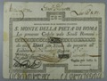 London Coins : A132 : Lot 85 : Italy, S. Monte Della Piet?a Di Roma, 10% Loan, bearer certificate for 8 scudi, ...