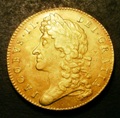 London Coins : A132 : Lot 954 : Five Guineas 1688 QVARTO Second Laureate Bust S.3397A About VF/GF with a slight weakness below the t...