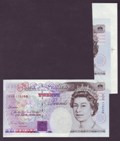 London Coins : A133 : Lot 2344 : ERROR Twenty Pounds Gill. B358. Error. A30 175288. Large extra paper at top right showing to full he...
