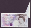 London Coins : A133 : Lot 2349 : ERROR Twenty Pounds Gill. B358. Error. B66 213345. Large extra flap of paper at the top right. Also ...