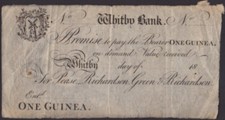 London Coins : A133 : Lot 2464 : Whitby Bank 1 guinea 18xx (1810-15) unissued remainder for Pease, Richardson, Green & Ri...