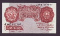 London Coins : A133 : Lot 2660 : Ten Shillings Beale. B266. Z98Z 607067. First series. EF.