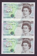London Coins : A133 : Lot 3041 : Five Pounds Kentfield. B364. Uncut set of three. AC01 AC02 and AC03. All number 0001010. UNC.