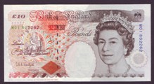 London Coins : A133 : Lot 3049 : Ten Pounds Kentfield. B368. M01 802262. Replacement note from M01. EF to UNC.