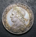 London Coins : A133 : Lot 529 : Halfcrown 1658 Cromwell ESC 447 Practically mint state and attractively toned blue and gold. A crisp...