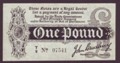 London Coins : A134 : Lot 118 : Treasury &pound;1 Bradbury T3.2 issued 1914 serial T/9 07541 almost VF