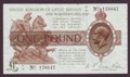 London Coins : A134 : Lot 134 : Treasury &pound;1 Warren Fisher T34 issued 1927 Northern Ireland series T1/31 170847, small rust...