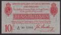 London Coins : A134 : Lot 138 : Treasury 10 shillings Bradbury T12.1 issued 1915 serial A/61 17091 GVF