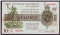 London Coins : A134 : Lot 164 : Treasury 10 shillings Warren Fisher T30 issued 1922 serial O/8 865502, stains & pressed,...