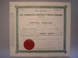 London Coins : A134 : Lot 3 : Australia, Conglomerate Goldfields of western Australia Ltd., share certificate, 1902...
