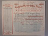 London Coins : A134 : Lot 5 : Australia, Hampton Plains Estate Ltd., share certificate, 1897, mine near Coolgardie...