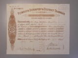 London Coins : A134 : Lot 51 : Great Britain, Plymouth, Devonport & District Tramways Co., share certificate, 1...