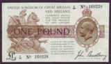 London Coins : A134 : Lot 86 : One Pound Bradbury. T16. F/90 160238. VF.