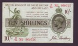 London Coins : A134 : Lot 96 : Ten Shilling Bradbury. T20. B/74 960326. Good Fine.