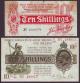 London Coins : A137 : Lot 159 : Ten shillings Bradbury T9 issued 1914 series A/11 626878, split top centre & stained & W...