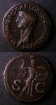London Coins : A138 : Lot 1588 : Roman As Claudius AD41-54 Obverse TI CLAVDIVS CAESAR AVG P M TR P IMP Reverse SC Minerva advancing r...