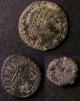 London Coins : A138 : Lot 1591 : Roman Barbarous Radiates 4th Century British copies (3) Constantius (2), Claudius II (1) S.750 F...