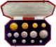 London Coins : A139 : Lot 1086 : Proof Set 1902 Long Matt Set 13 coins Five Pounds, Two Pounds, Sovereign, Half Sovereign...