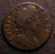 London Coins : A140 : Lot 1782 : Farthing 1698 date in Exergue with B over G in BRITANNIA Peck 664 VG with pitted surfaces but the va...