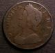 London Coins : A140 : Lot 2017 : Halfpenny 1734 4 over 3 over 1 VG with major details all clear, similar to the piece in the Nich...