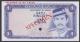 London Coins : A140 : Lot 422 : Brunei 1 ringgit issued 1972, Specimen No.055, SPECIMEN ovpt. & one punch-hole, Pick...