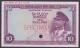 London Coins : A140 : Lot 423 : Brunei 10 ringgit issued 1967, purple colour trial No.82, SPECIMEN ovpt. & one punch-hol...