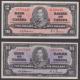 London Coins : A140 : Lot 450 : Canada, Bank of Canada (2) $2 series B/B & $10 series A/D dated 1937, KGVI at ce...