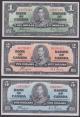 London Coins : A140 : Lot 452 : Canada, Bank of Canada (5) $1, $2, $5, $10 & $50 dated 1937&...
