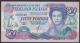 London Coins : A140 : Lot 510 : Falkland Islands &pound;50 dated 1st July 1990, QE2 at right, series A009642, Pick16a...