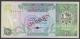 London Coins : A140 : Lot 645 : Qatar Monetary Agency 10 riyals issued 1980s, Specimen No.022, SPECIMEN ovpt. & 1 punch-...