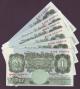London Coins : A141 : Lot 115 : One pound Beale B268 (6) issued 1950, series A02C, A20C, D63C, M86C, X44C & ...