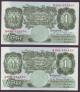 London Coins : A141 : Lot 116 : One pound Beale B269 (2) issued 1950, replacement series S29S 633930 EF and S58S 551420 GEF