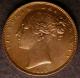 London Coins : A141 : Lot 1452 : Farthing 1855 WW Raised Peck 1582 UNC with golden tone, the reverse struck from rusty dies, ...
