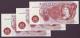 London Coins : A141 : Lot 148 : Ten shillings Fforde B310 issued 1967 (3) a consecutive numbered run series C01N 925676 to C01N 9256...