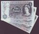 London Coins : A141 : Lot 150 : Five pounds Fforde B312 (3) issued 1967, series U07, X90 and Y36, EF to about UNC