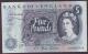London Coins : A141 : Lot 151 : Five pounds Fforde B315 issued 1967 replacement series 07M 916438, pressed EF, looks better